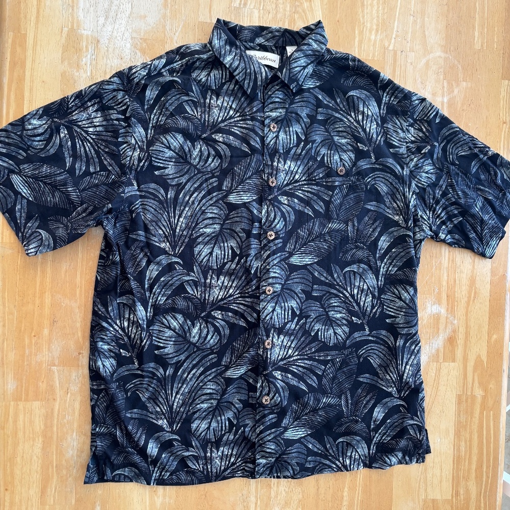 Palm Leaf Button Down Shirt
